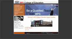 Desktop Screenshot of bpscollegeofeducation.com